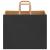 Pungi de hârtie 250 buc cu mânere negre 32x22x24 cm GartenMobel Dekor