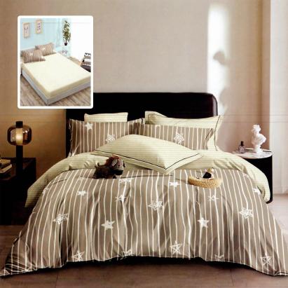 Lenjerie de pat finet 6 piese, cearceaf pat cu elastic, cearceaf pilota 200x230, 2 fete perna 50x70, 2 fete perna 70x70, Extra HF6P265 Relax KipRoom