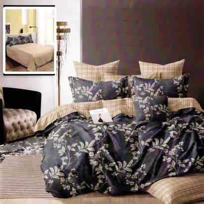 Lenjerie de pat finet 6 piese, cearceaf pat clasic, cearceaf pilota 200x230, 2 fete perna 50x70, 2 fete perna 70x70, Extra, M366 Relax KipRoom