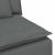 Modul central canapea modulară cu perne gri închis 100 cm GartenMobel Dekor