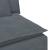 Modul central canapea modulară cu perne gri închis 100 cm GartenMobel Dekor