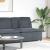 Modul central canapea modulară cu perne gri închis 100 cm GartenMobel Dekor