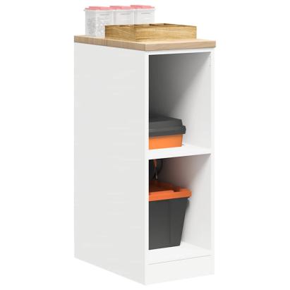 Dulap depozitare garaj alb 30x51x85 cm lemn masiv de pin GartenMobel Dekor