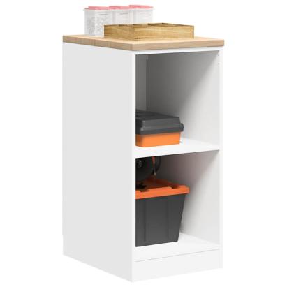 Dulap depozitare garaj alb 40x51x85 cm lemn masiv de pin GartenMobel Dekor
