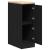 Dulap depozitare garaj negru 30x51x85 cm lemn masiv de pin GartenMobel Dekor