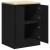 Dulap depozitare garaj negru 60x51x85 cm lemn masiv de pin GartenMobel Dekor