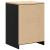 Dulap depozitare garaj negru 60x51x85 cm lemn masiv de pin GartenMobel Dekor