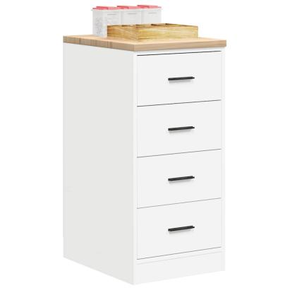 Dulap depozitare garaj alb 40x51x85 cm lemn masiv de pin GartenMobel Dekor
