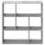 Bibliotecă/separator cameră gri beton 102x29x103,5 cm lemn GartenMobel Dekor