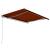 Copertină retractabilă manual, portocaliu & maro, 450 x 300 cm GartenMobel Dekor