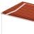 Copertină retractabilă manual, portocaliu și maro, 400x300 cm GartenMobel Dekor
