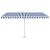 Copertină autonomă retractabilă manual albastru & alb 450x300cm GartenMobel Dekor