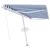 Copertină autonomă retractabilă manual albastru & alb 450x300cm GartenMobel Dekor