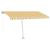Copertină autonomă retractabilă manual, galben/alb, 450x300 cm GartenMobel Dekor
