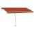 Copertină autonomă retractabilă manual, oranj/maro, 450x300 cm GartenMobel Dekor
