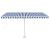 Copertină autonomă retractabilă manual, albastru/alb, 400x350cm GartenMobel Dekor