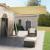 Copertină autonomă retractabilă manual, galben/alb, 400x350 cm GartenMobel Dekor