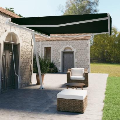 Copertină autonomă retractabilă manual, antracit, 400x350 cm GartenMobel Dekor