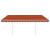 Copertină retractabilă manual & stâlpi, portocaliu/maro 4,5x3 m GartenMobel Dekor