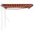 Copertină retractabilă manual & stâlpi, portocaliu/maro 4,5x3 m GartenMobel Dekor