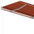 Copertină retractabilă manual & stâlpi, portocaliu/maro 4,5x3 m GartenMobel Dekor