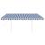Copertină retractabilă manual cu stâlpi, albastru&alb, 4x3,5 m GartenMobel Dekor