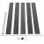 Set de panouri de gard, negru, 353 x 105 cm, WPC  GartenMobel Dekor