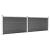 Set de panouri de gard, negru, 353 x 105 cm, WPC  GartenMobel Dekor