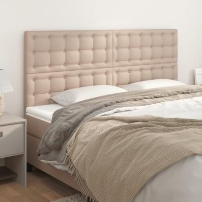 Tăblii de pat 4 buc, cappuccino 90x5x78/88 cm piele ecologică GartenMobel Dekor