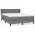 Pat box spring cu saltea gri închis 140x200 cm, material textil GartenMobel Dekor