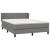 Pat box spring cu saltea gri închis 140x200 cm, material textil GartenMobel Dekor