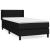 Pat box spring cu saltea, negru, 100x200 cm, textil GartenMobel Dekor
