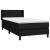 Pat box spring cu saltea, negru, 90x190 cm, textil GartenMobel Dekor