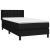 Pat box spring cu saltea, negru, 90x190 cm, textil GartenMobel Dekor
