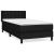 Pat box spring cu saltea, negru, 90x200 cm, textil GartenMobel Dekor