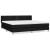Pat box spring cu saltea, negru, 200x200 cm, textil GartenMobel Dekor