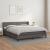 Pat box spring cu saltea, gri, 180x200 cm, piele ecologică GartenMobel Dekor