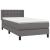 Pat box spring cu saltea, gri, 80x200 cm, piele ecologică GartenMobel Dekor
