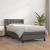Pat box spring cu saltea, gri, 80x200 cm, piele ecologică GartenMobel Dekor
