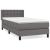 Pat box spring cu saltea, gri, 80x200 cm, piele ecologică GartenMobel Dekor