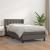 Pat box spring cu saltea, gri, 90x190 cm, piele ecologică GartenMobel Dekor