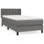 Pat box spring cu saltea, gri, 90x190 cm, piele ecologică GartenMobel Dekor