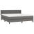 Pat box spring cu saltea, gri, 160x200 cm, piele ecologică GartenMobel Dekor
