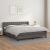 Pat box spring cu saltea, gri, 160x200 cm, piele ecologică GartenMobel Dekor