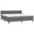 Pat box spring cu saltea, gri, 200x200 cm, piele ecologică GartenMobel Dekor