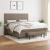 Pat box spring cu saltea, gri taupe, 160x200 cm material textil GartenMobel Dekor