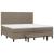 Pat box spring cu saltea, gri taupe, 200x200 cm, textil GartenMobel Dekor