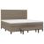 Pat box spring cu saltea, gri taupe, 200x200 cm, textil GartenMobel Dekor