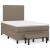 Pat box spring cu saltea, gri taupe, 120x200 cm, textil GartenMobel Dekor