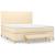 Pat box spring cu saltea, crem, 160x200 cm, material textil GartenMobel Dekor
